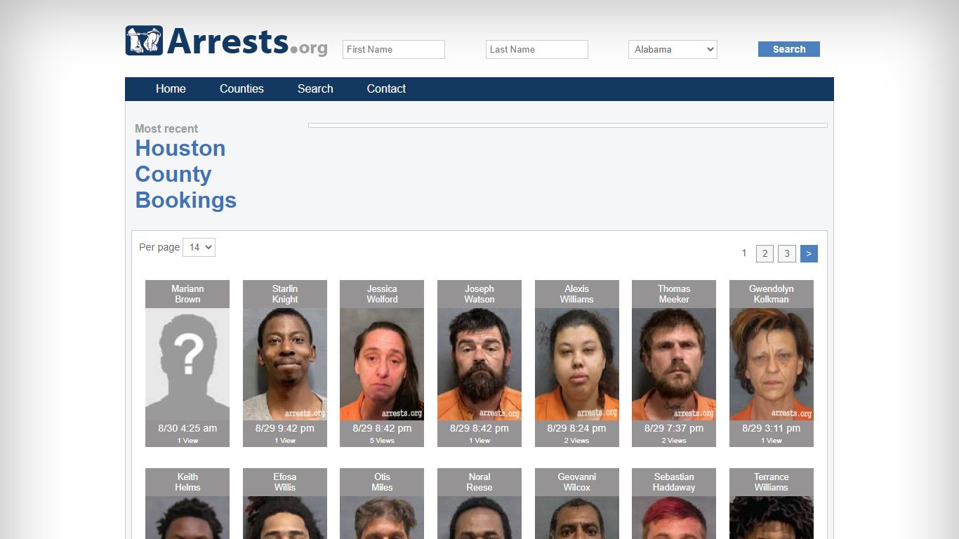 Houston County Arrests and Inmate Search